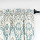 Tivoli IKAT Teal Aqua Microfiber Curtains, Set of 2, 52"x96"