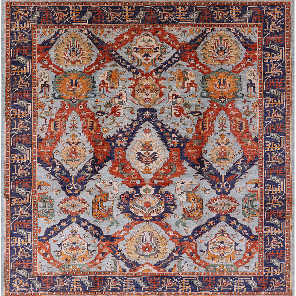 Ahgly Company Indoor Square Mid-Century Modern Area Rugs, 6' Square