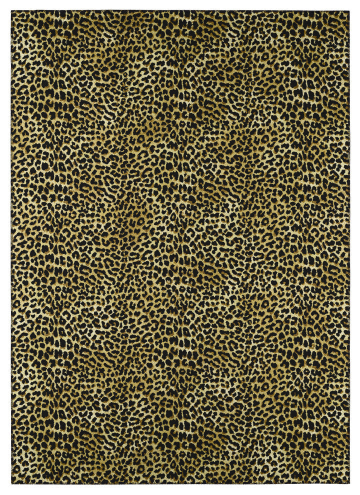 Indoor/Outdoor Mali ML2 Gold Machine Washable 5' x 7'6" Rug