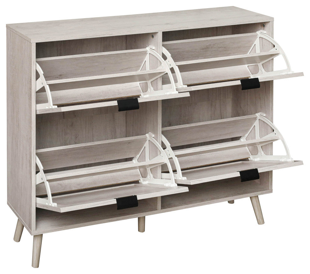 Gewnee Freestanding Modern Shoe Storage Cabinet, White