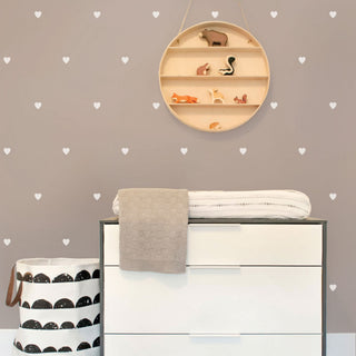 Small Hearts Wall Decal, White