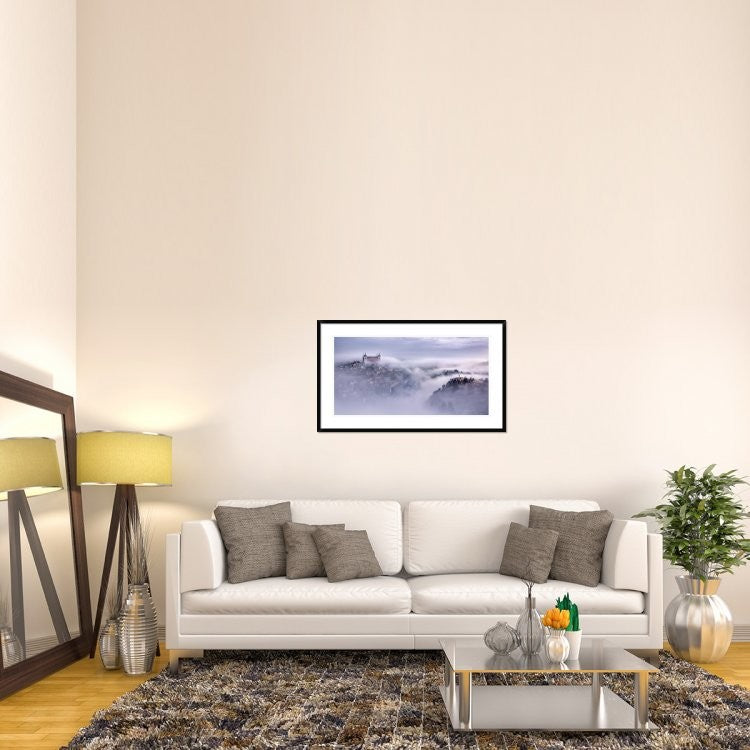 "Toledo City Foggy Morning" Framed Digital Print by Jesus M. Garcia, 44x26"