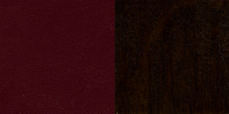 Ladder Back Walnut Wood Restaurant Barstool, Burgundy Vinyl Seat