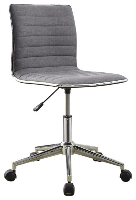 Benzara BM159082 Contemporary Mid-Back Desk Chair, Gray
