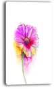 "Purple Yellow Gerbera Flower" Flower Canvas Wall Art, 20"x40"