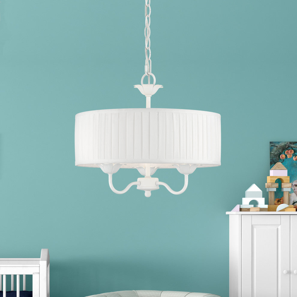 Livex Lighting 3 Light White Pendant Chandelier