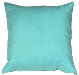 Pillow Decor - Tuscany Linen 18 x 18 Throw Pillows, Turquoise