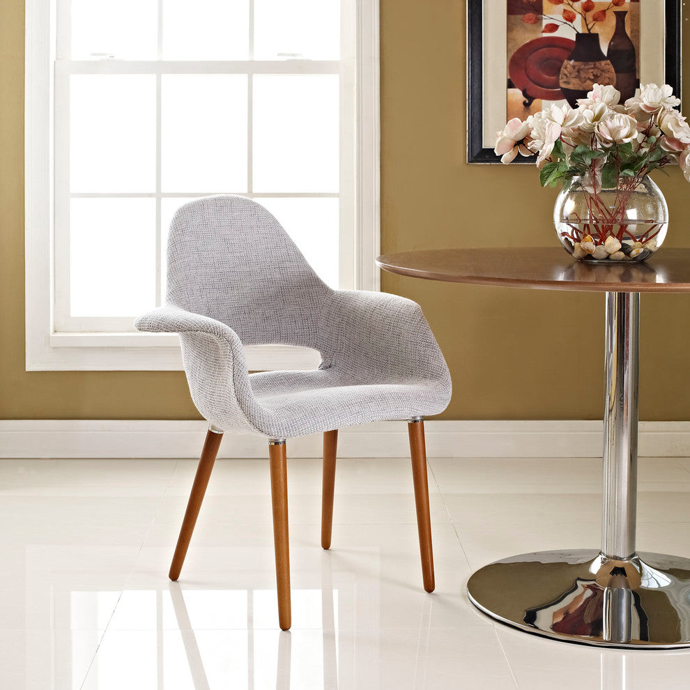 Modern Light Gray Aegis Dining Armchair