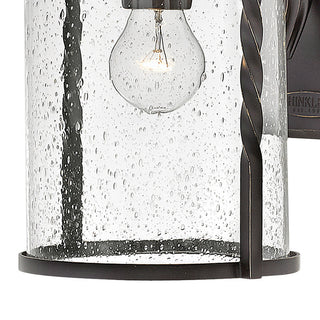 Hinkley Casa Medium Wall Mount Lantern, Olde Black With Clear Seedy Glass