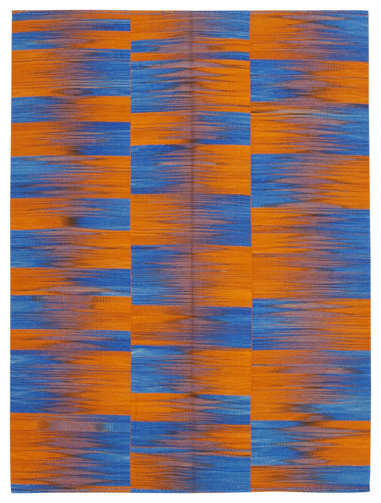 Rug N Carpet - Handmade Turkish 6' 9'' x 9' 1'' Unique Wool Kilim Rug