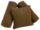 Solid Microsuede Throw Pillows with Inserts, Set of 3, Aqua Blue, Chocolate