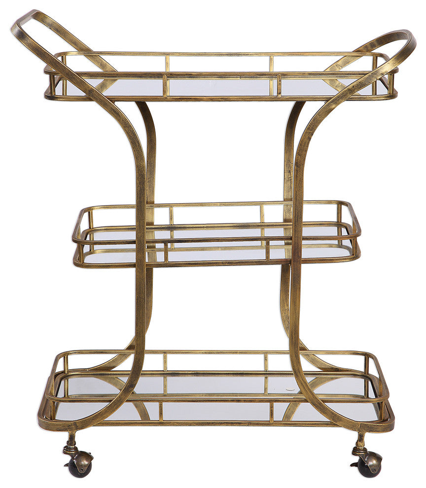 Stassi Gold Serving Cart