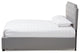 Modern and Contemporary Gray Fabric Upholstered Storage Bed, Queen