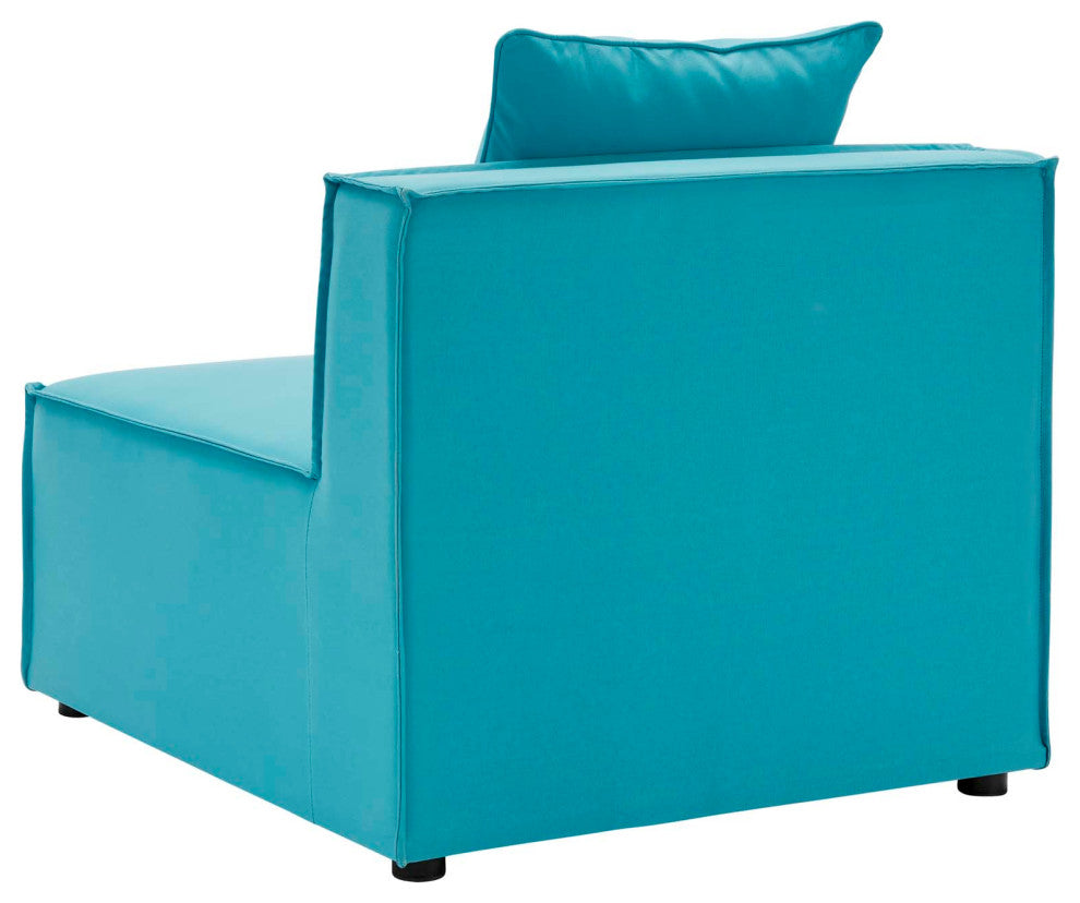 Lounge Sectional Sofa Set, Fabric, Blue, Modern, Outdoor Patio Balcony Garden