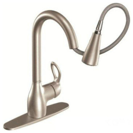 Kleo Spot Resist Stainless 1-Handle High Arc Pulldown Kitchen Faucet