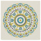 "Lakai Circle VI Blue and Yellow" by Kathrine Lovell, Canvas Art, 24"x24"