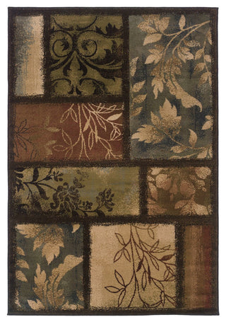 Oriental Weavers Hudson Collection Brown Geometric Indoor Area Rug 7'8"X10'10"