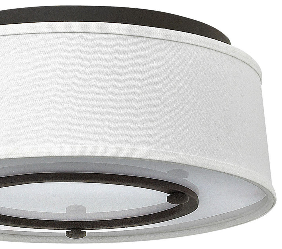 Hinkley Harrison Medium Flush Mount, Buckeye Bronze
