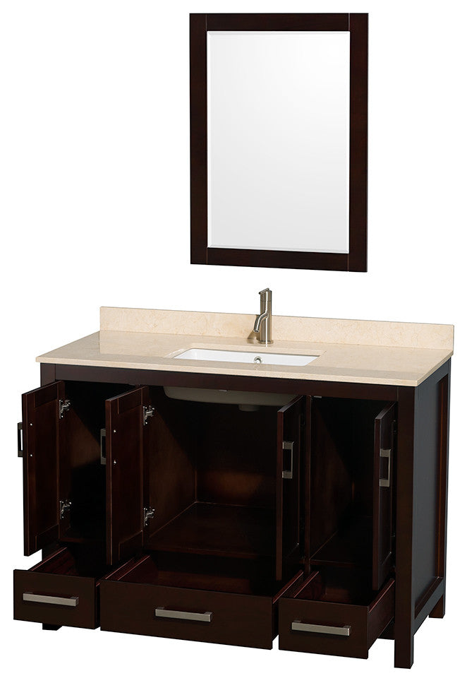 Wyndham WCS141448SESIVUNSM24 Espresso 48 Inch Single Bathroom Vanity