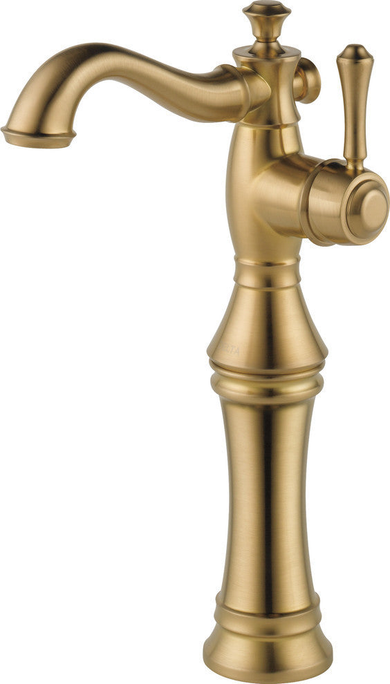 Delta Cassidy Single Handle Vessel Bathroom Faucet, Champagne Bronze, 797LF-CZ