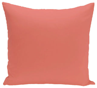Solid Print Pillow, Coral, 18"x18"