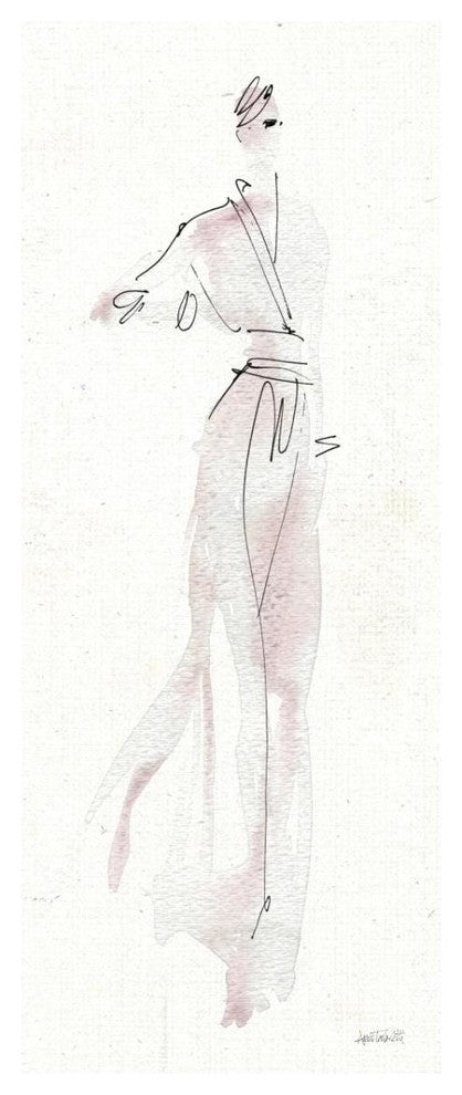 "La Fashion IV" Digital Paper Print by Anne Tavoletti, 14"x32"