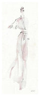 "La Fashion IV" Digital Paper Print by Anne Tavoletti, 14"x32"