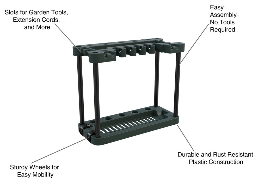 Garden Tool Storage Rack- Portable  40 Tool Capacity by Stalwart