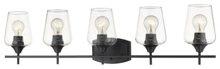 Z-Lite Joliet 5 Light Vanity, Matte Black