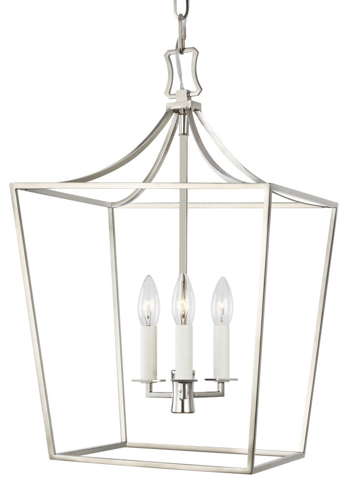 Southold Small Lantern, Polished Nickel