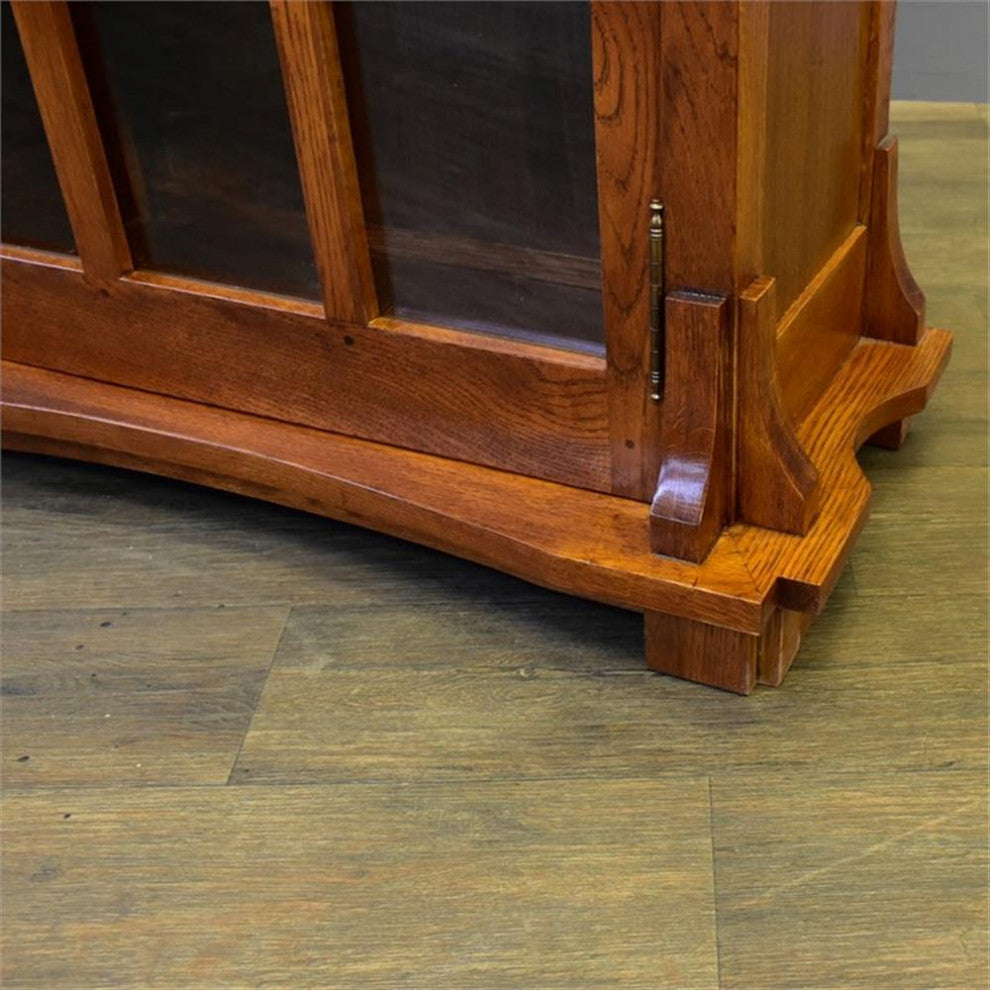Crafters and Weavers Mission Solid Oak Display Bookcase (2 Colors Available)