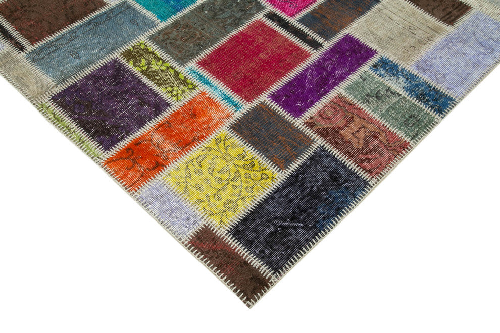 Rug N Carpet - Handwoven Oriental 5' 9" x 8' 0" Decorative Patchwork Area Rug