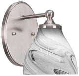 Capri 1-Light Wall Sconce, Brushed Nickel/Onyx Swirl