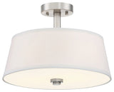 Studio 2-Light Semi-Flush, Satin Platinum