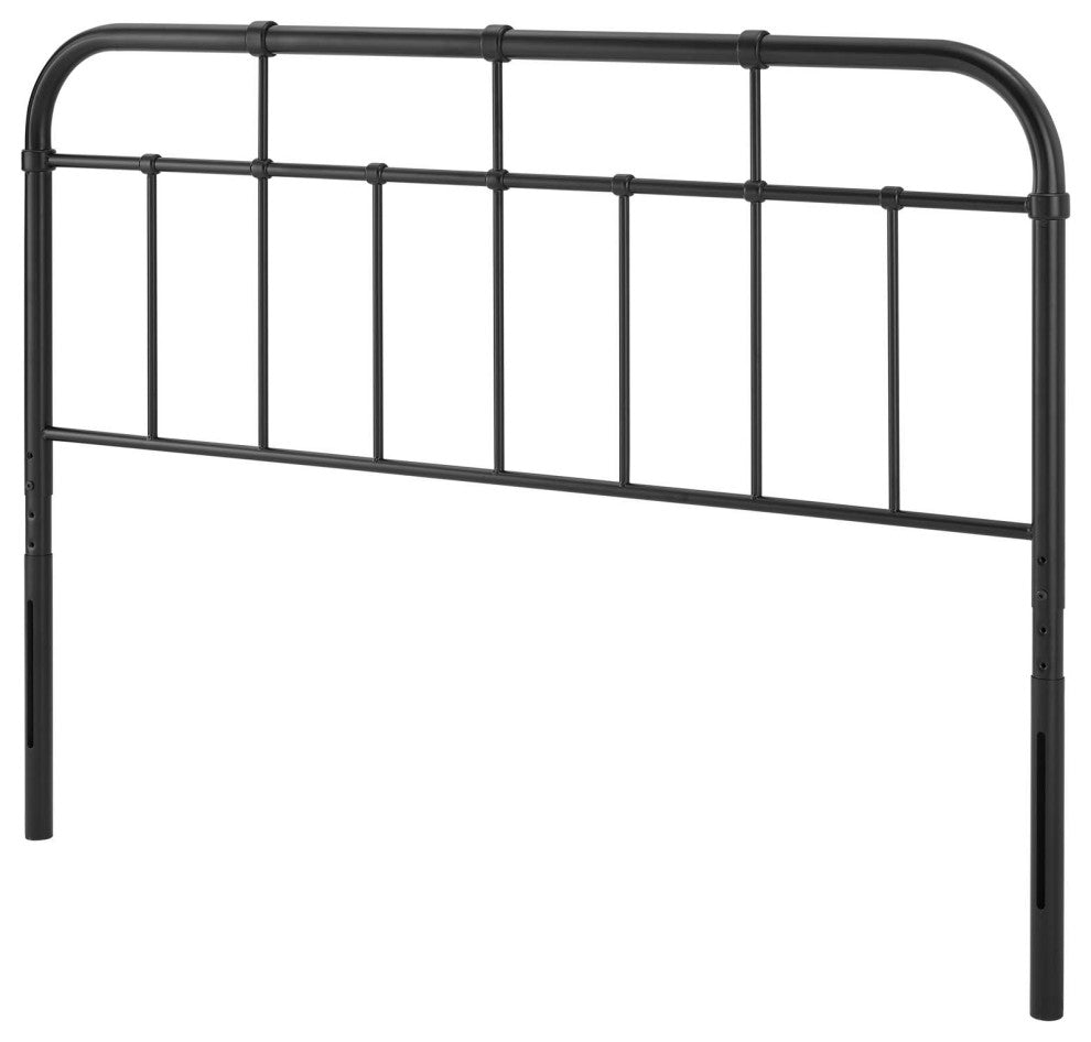 Headboard, King Size, Metal, Black, Modern Farmhouse, Bedroom Master Suite