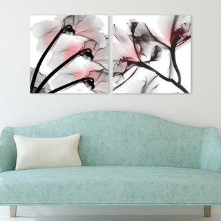 "Coral Luster 1 & 2" Frameless Free Floating Panel Graphic Wall Art, 24"x24"