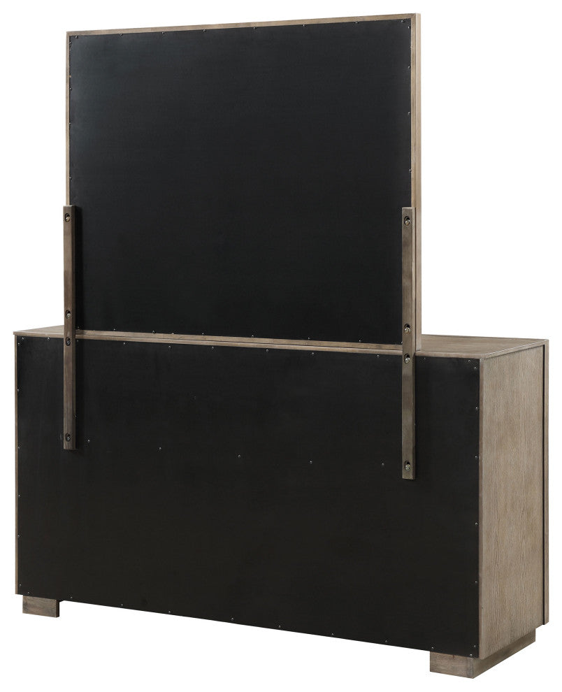 Durango 8-drawer Dresser and Mirror Taupe Oak
