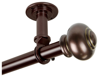 Dani Ceiling 1" Curtain Rod/Room Divider, Bronze, 160-240"