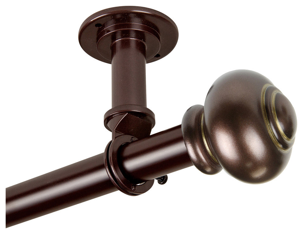 Dani Ceiling 1" Curtain Rod/Room Divider, Bronze, 160-240"