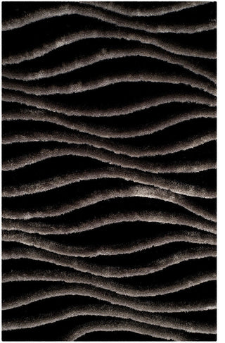 Safavieh Shag Sg551E Rug, Black/Grey, 8'0"x10'0"
