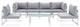 Modway Fortuna 7 Piece Outdoor Patio Sectional Sofa Set, White Gray
