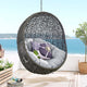Swing Lounge Chair, Sunbrella, Gray, Modern, Outdoor Patio Balcony Garden