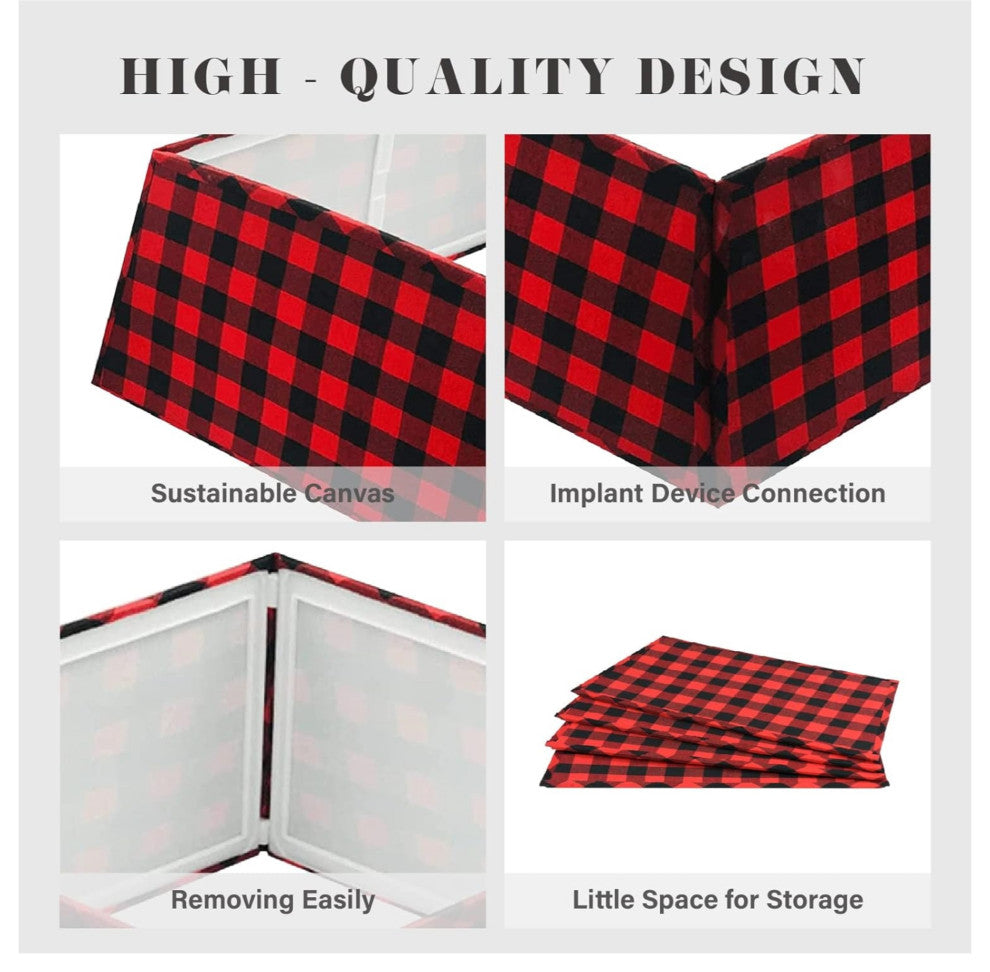 Tree Nest Contemporary Tree Skirt Christmas Tree Collar Basket, Plaid, 27.6"