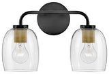 Lark Percy Bathroom Vanity Light, Black, 14.75"