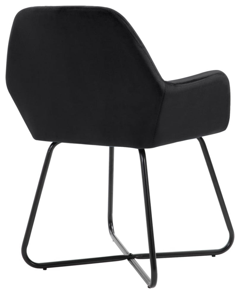 vidaXL Dining Chairs 2 pcs Black Velvet