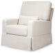 Crawford Pillowback Comfort Swivel Glider, Performance Cream Eco-Weave