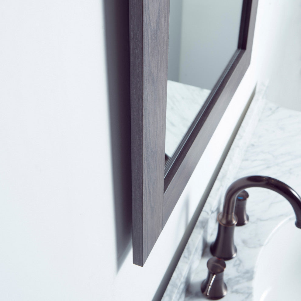 Cortes Rectangular Wall Mount Mirror, Suleiman Oak, 24"