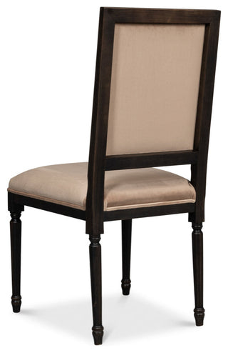 Square Back Dining Chairs Set of 2 Nero Toffee