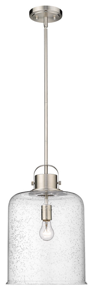 Zlite 340P12-BN 1-Light Pendant, Clear Seeded