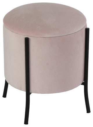 Cortesi Home Seattle Storage Ottoman, Blush Pink Velvet